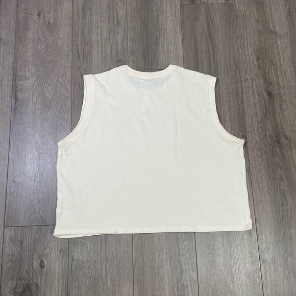 Madewell Graphic Crew Neck Beach Boho Muscle Tee Shirt US Women's L New - Picture 3 of 6